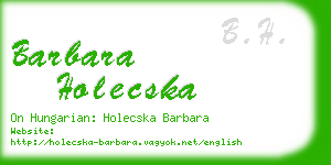 barbara holecska business card